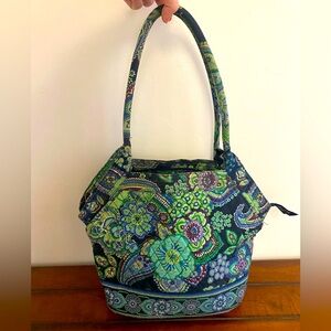 Vera Bradley Green Blue Paisley Shoulder Bag